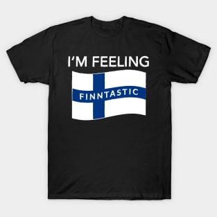 Feeling Finntastic Finland Suomi Flag Funny Gift T-Shirt